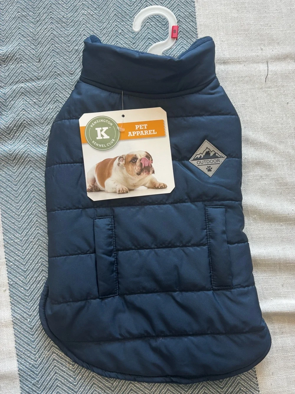 Navy Outdoor Pet Jacket small